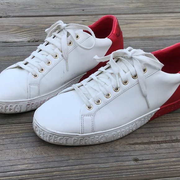 Zara Man Shoes White/Red Fashion Casual Sneaker - Picture 4 of 8